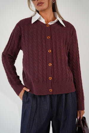 סריג טופז חולצה בורדו O.S RFA