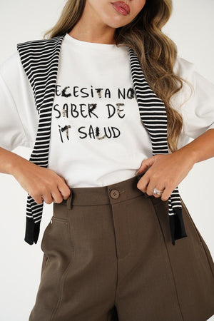 טי שרט שיין חולצה o-s לבן RFA