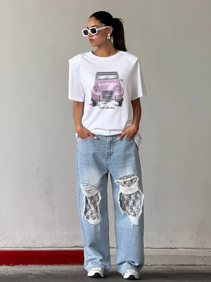 מכנס ג׳ינס לידור ג׳ינס תכלת O.S טיאגו