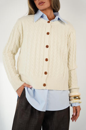 סריג טופז חולצה שמנת O.S RFA