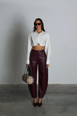 מכנס עור ג׳אגר מכנס GOVANA