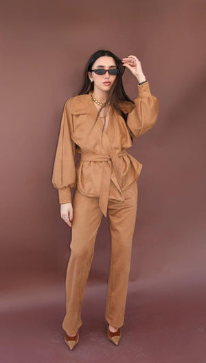 חליפת חן חליפה חום O.S נטלי שווילי