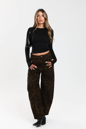 מכנס אלדר מכנס חום מנומר טיאגו