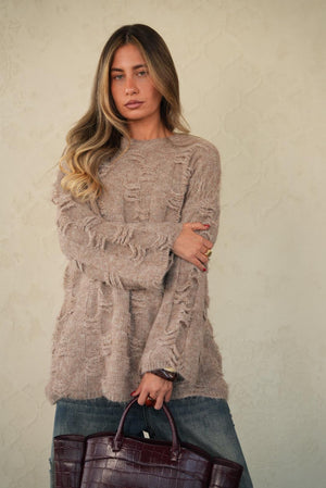 סריג רפאל חולצה קאמל O.S RFA