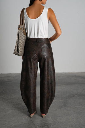 מכנס עור ג׳אגר מכנס GOVANA