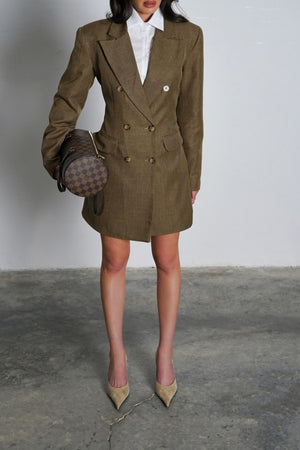 שמלת טוקסי שמלה קפה GOVANA