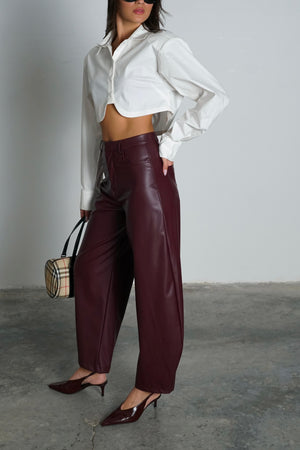 מכנס עור ג׳אגר מכנס GOVANA