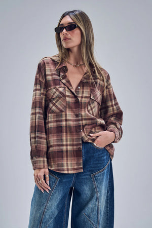 חולצת איזבל משבצות חולצה טיאגו