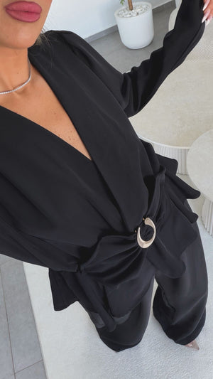 חליפת רלי חליפה שחור O.S נטלי שווילי