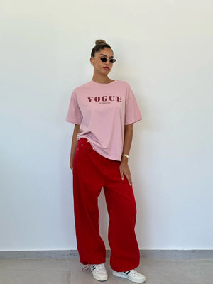 מכנס ג'ינס ג'וי one-size-36-40 אדום טיאגו