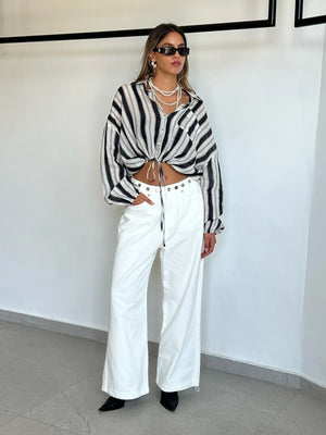 מכנס ג'ינס ג'וי one-size-36-40 לבן טיאגו