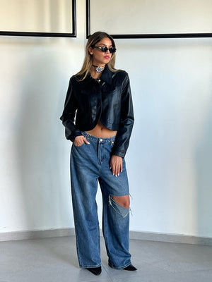 מכנס ג'ינס ליהי ג׳ינס one-size-36-40 כחול טיאגו