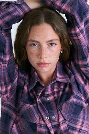 חולצת איזבל משבצות חולצה טיאגו