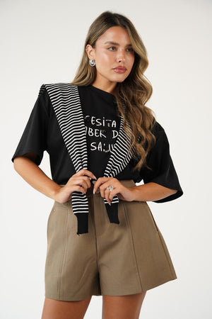 טי שרט שיין חולצה o-s שחור RFA