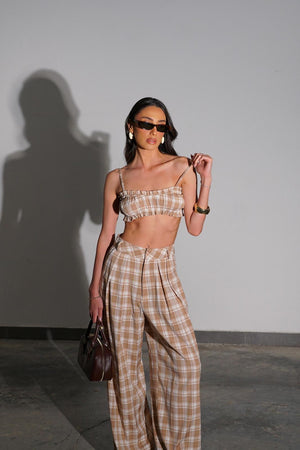 חליפת ניקולטה חליפה חום GOVANA