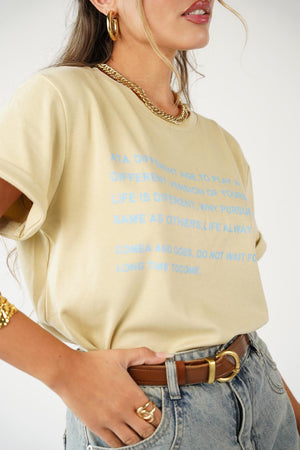 חולצת כיתוב שירלי חולצה RFA