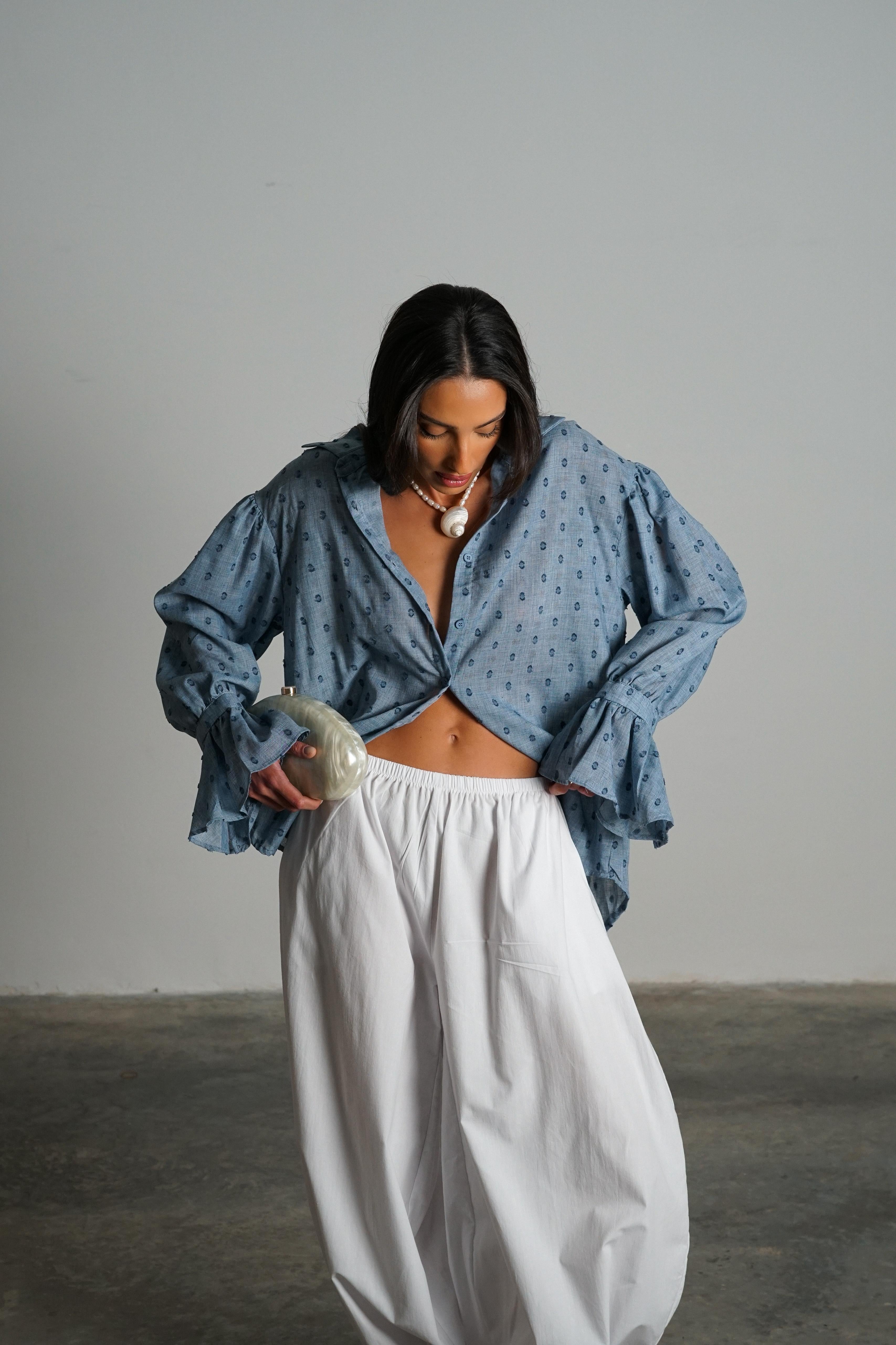 חולצת דונטלה חולצה כחול O.S GOVANA