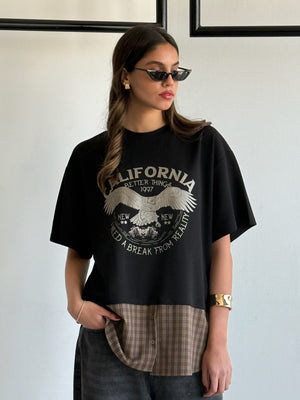 חולצת ליאה חולצה שחור טיאגו