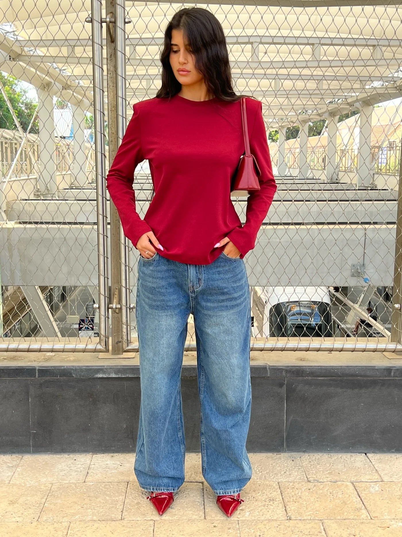 חולצת ליביה אדום טיאגו