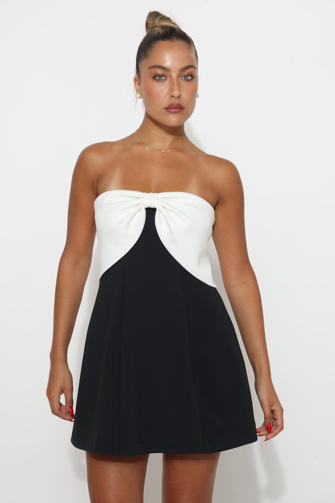 שמלת דונטלה שמלה שחור שני בוטיק מעצבים