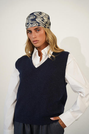 אפודה רוס חולצה כחול נייבי O.S RFA