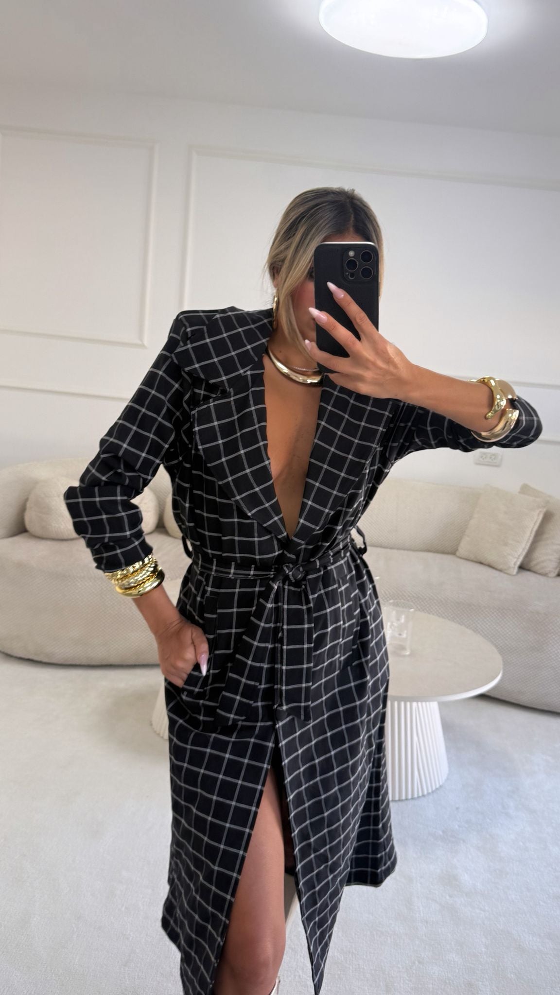 ג׳קט טראנץ משובץ ג'קט נטלי שווילי