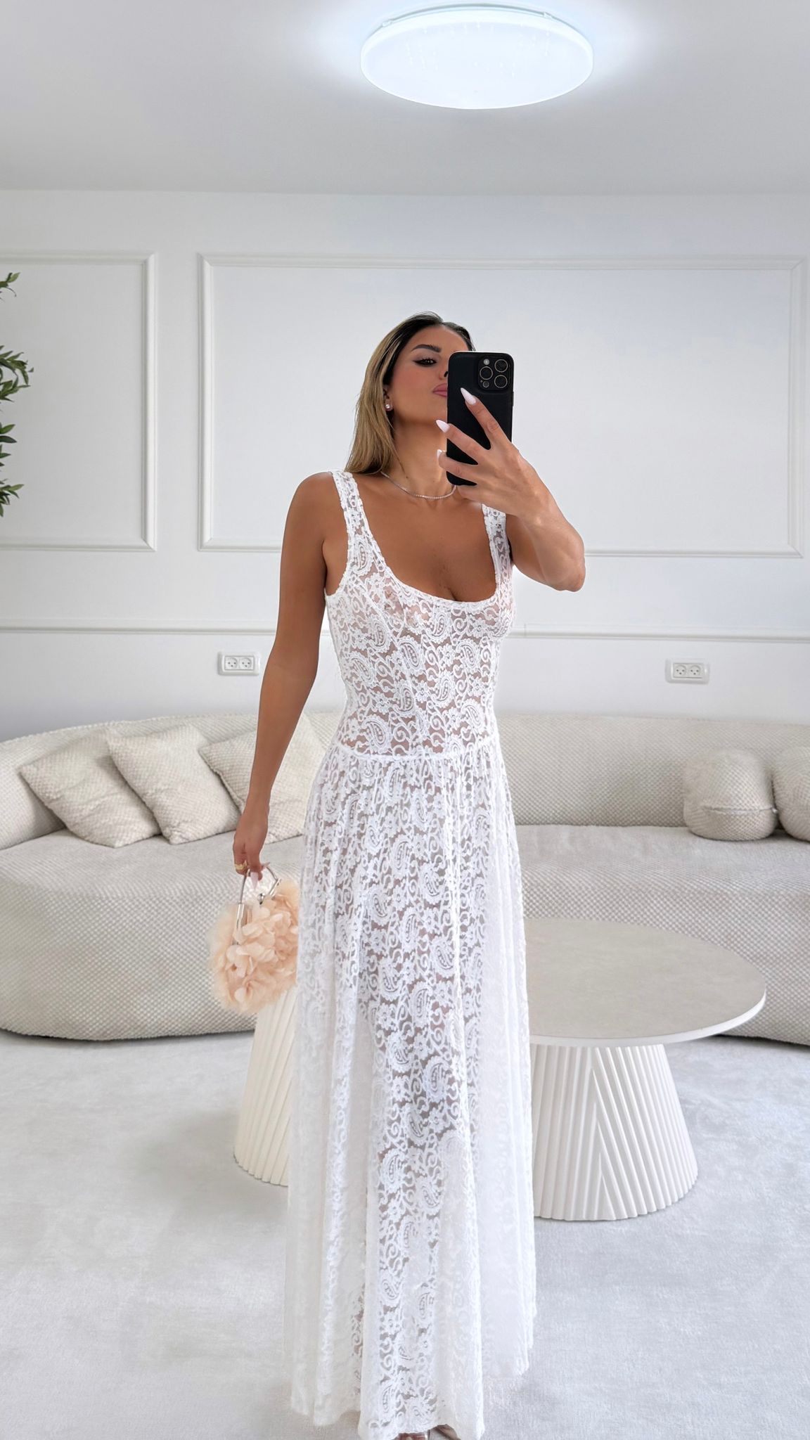 שמלת דונה שמלה לבן נטלי שווילי