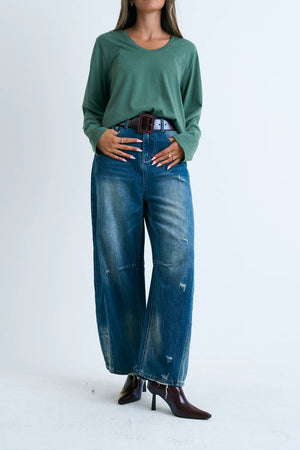 מכנס ג׳ינס רון ג׳ינס כחול טיאגו