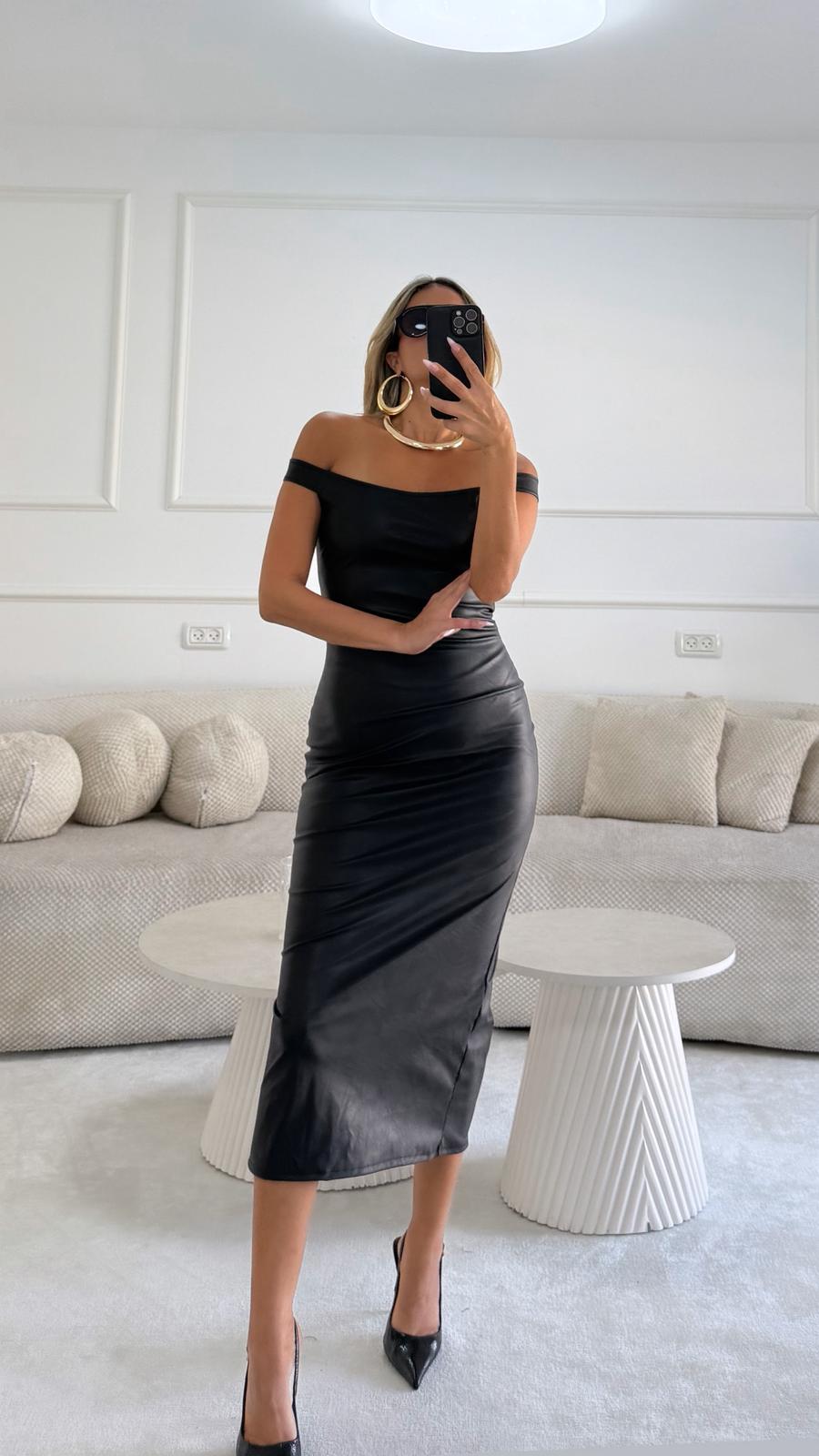 שמלה לולה דמוי עור שמלה נטלי שווילי