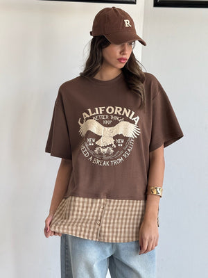 חולצת ליאה חולצה חום טיאגו