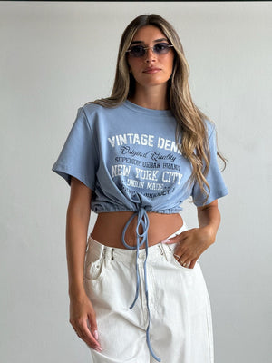 חולצת לילי חולצה תכלת טיאגו