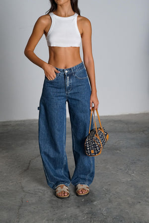 מכנס ג׳ינס לוגו ג׳ינס ג'ינס GOVANA