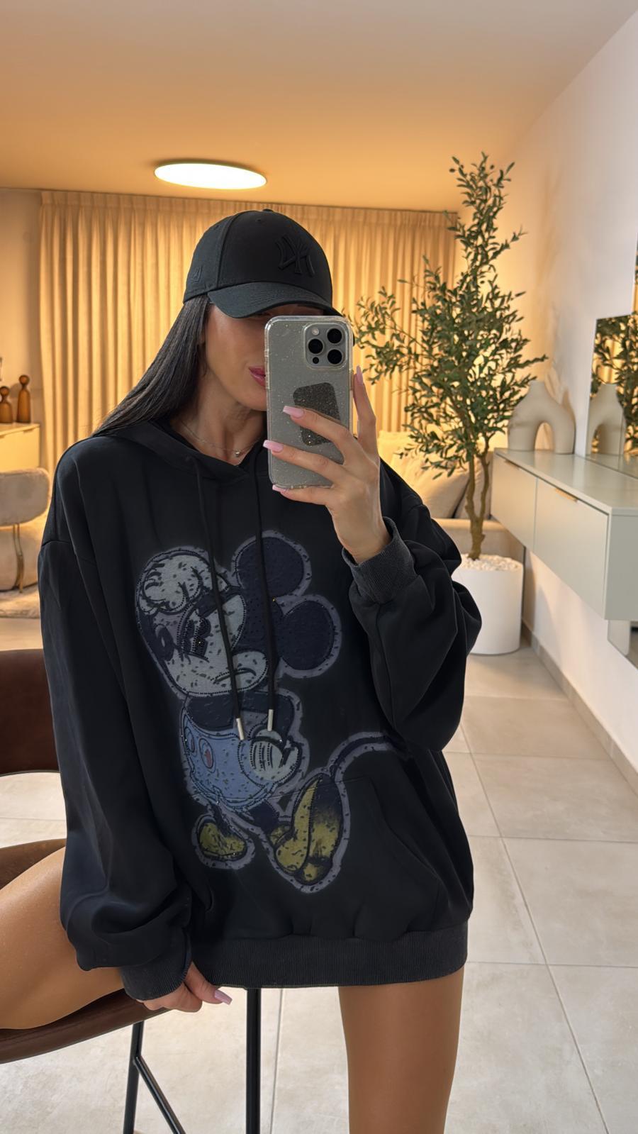 חולצת מיקי חולצה שחור O.S גליתה