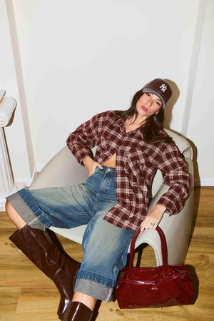 חולצת איזבל משבצות חולצה טיאגו