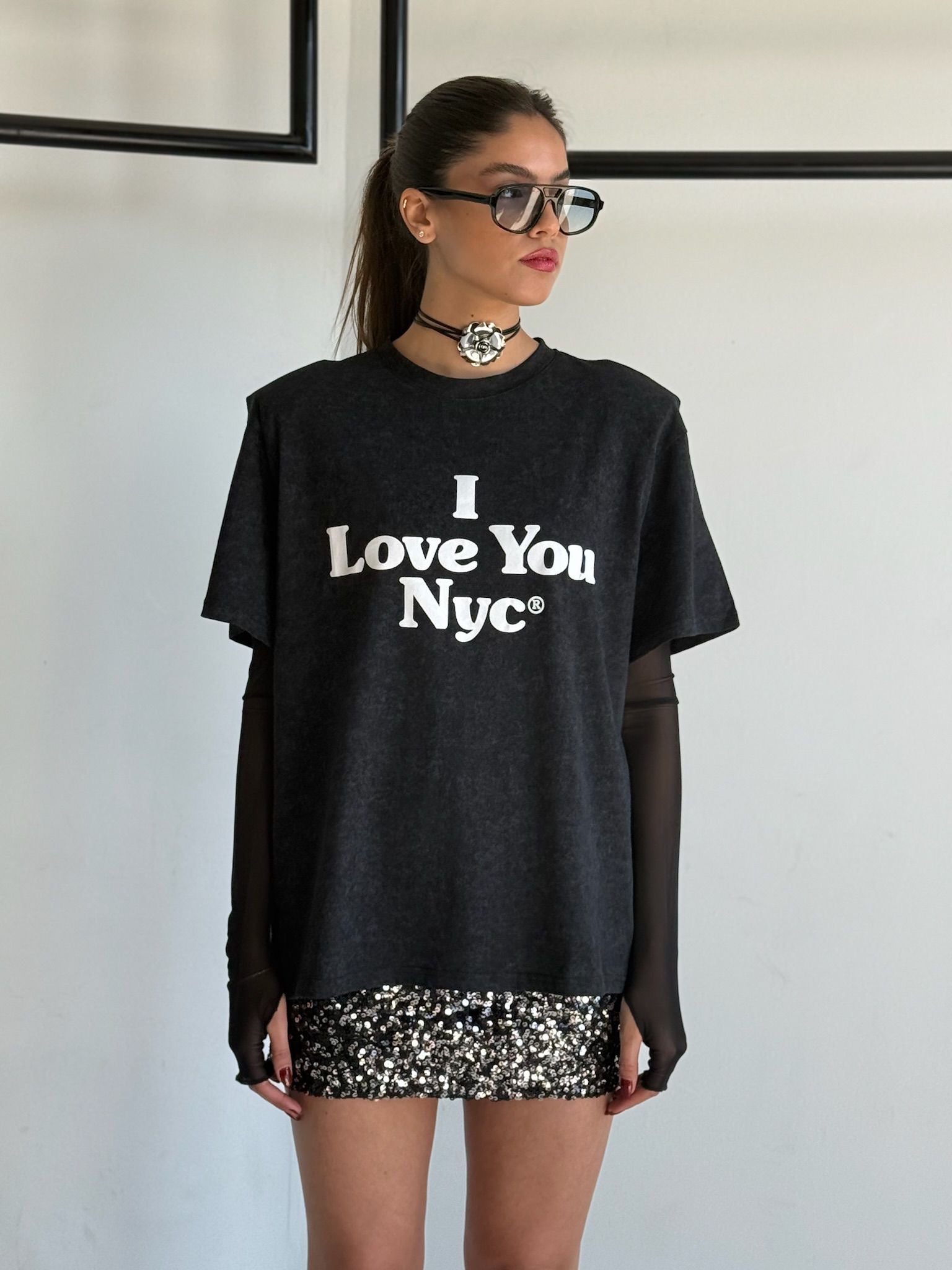 חולצת מיליה חולצה שחור טיאגו