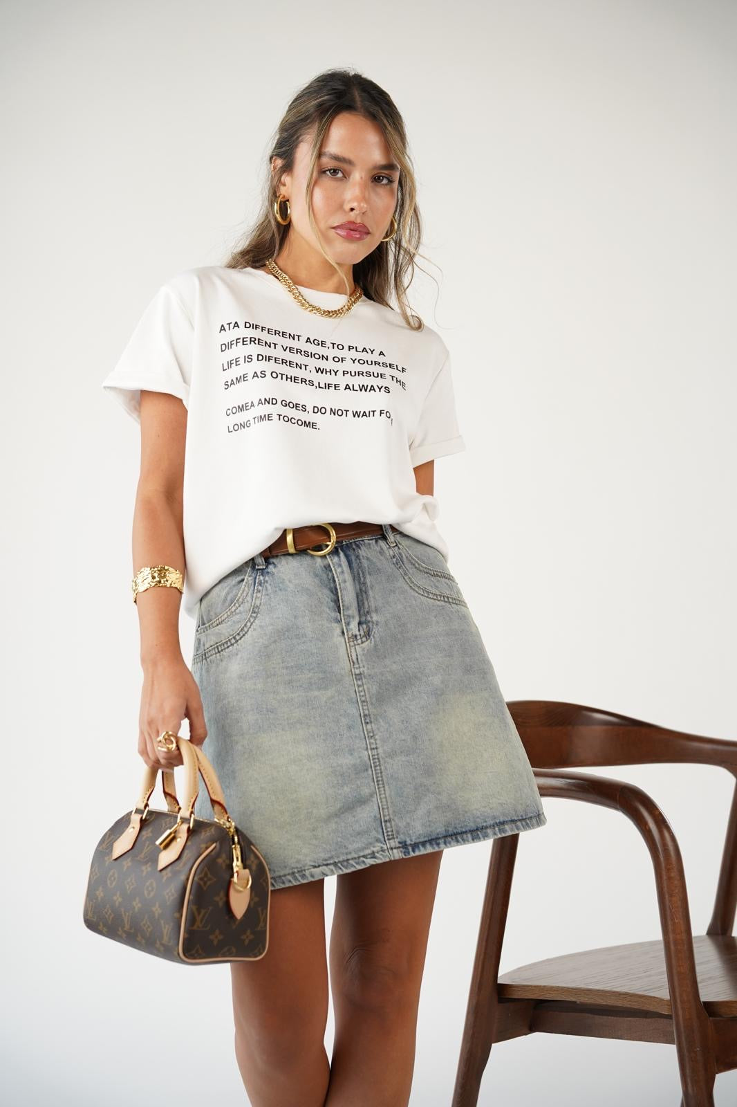 חולצת כיתוב שירלי חולצה RFA