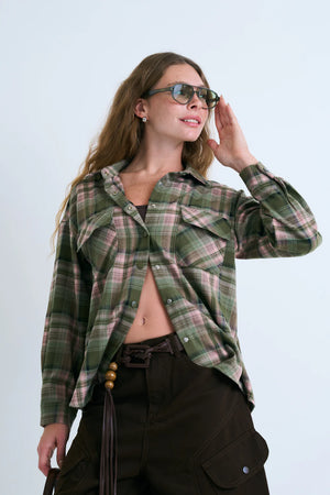 חולצת איזבל משבצות חולצה טיאגו