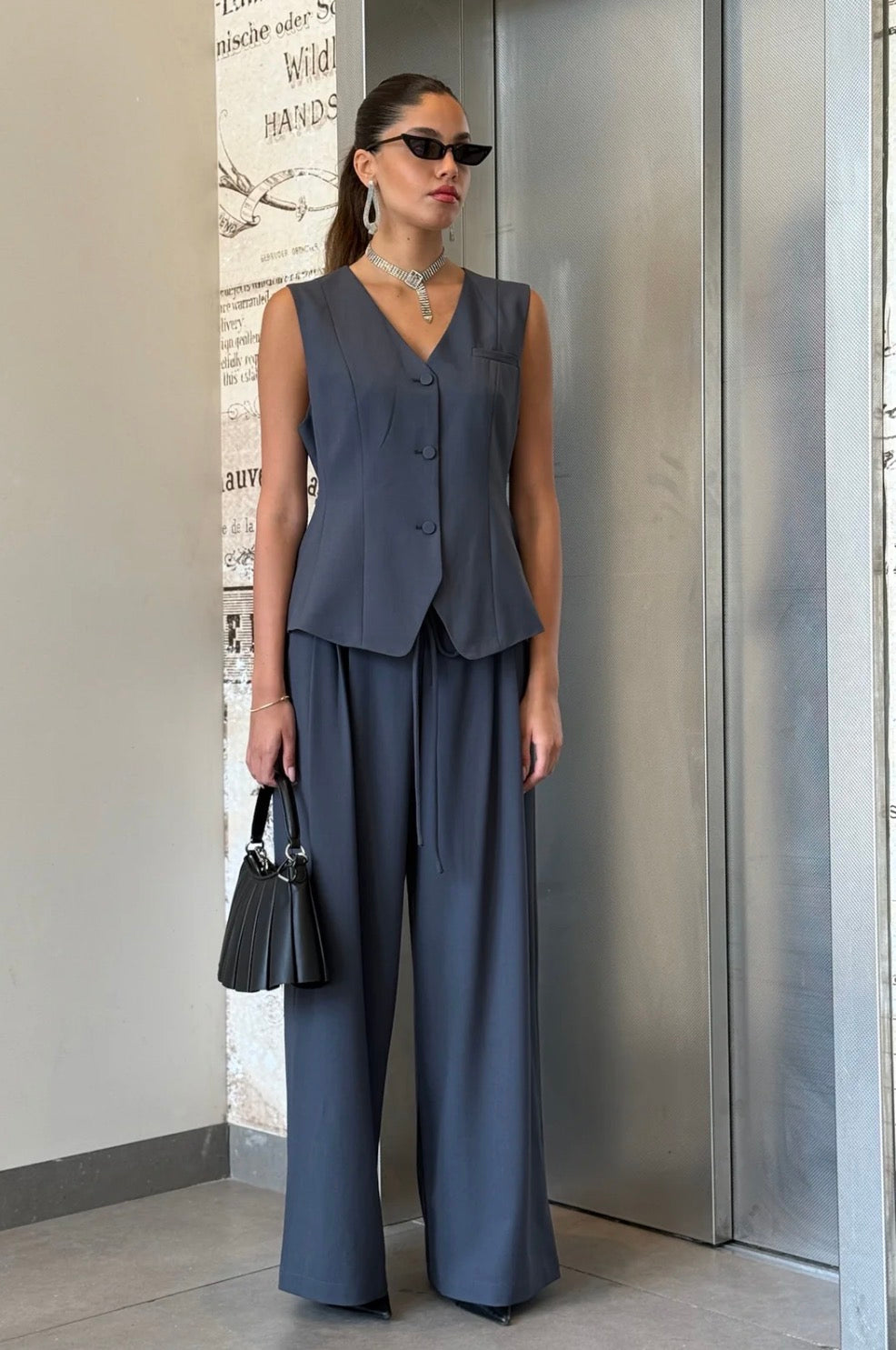 מכנס שלבי מכנס אפור טיאגו