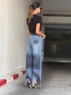 מכנס ג׳ינס לירוי מבית טיאגו רק בשני בוטיק מעצבים