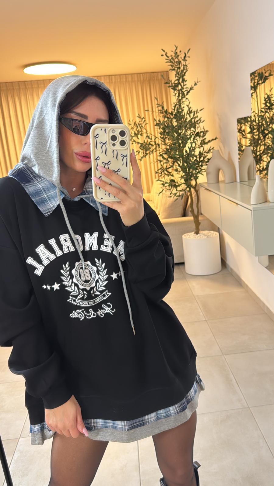 קפוצ׳ון 88 חולצה שחור O.S גליתה