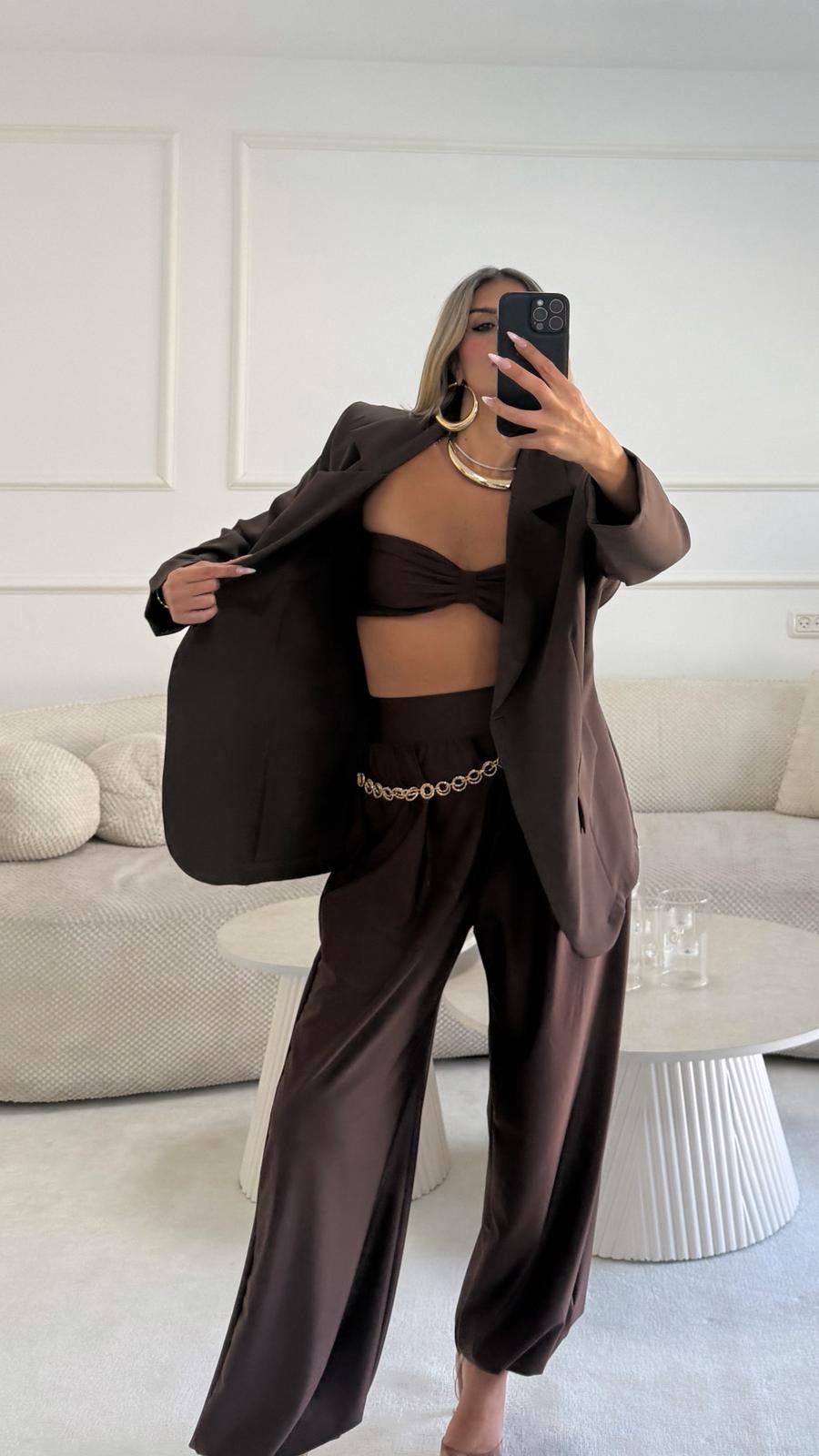 חליפת טופ לייקרה חליפה נטלי שווילי