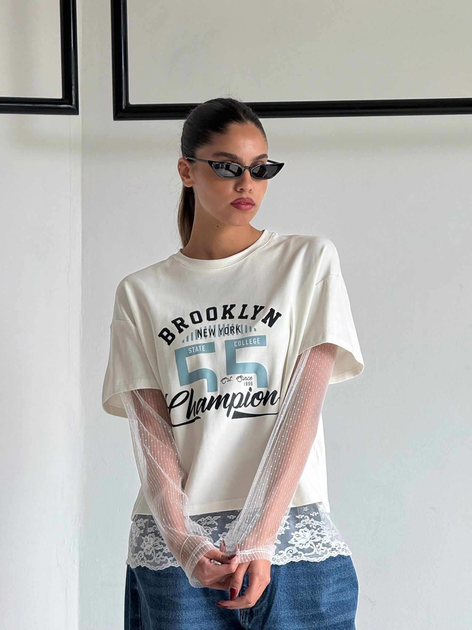 חולצת צליל חולצה לבן טיאגו