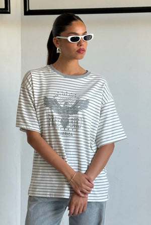 חולצת אלכסה חולצה אפור בהיר טיאגו