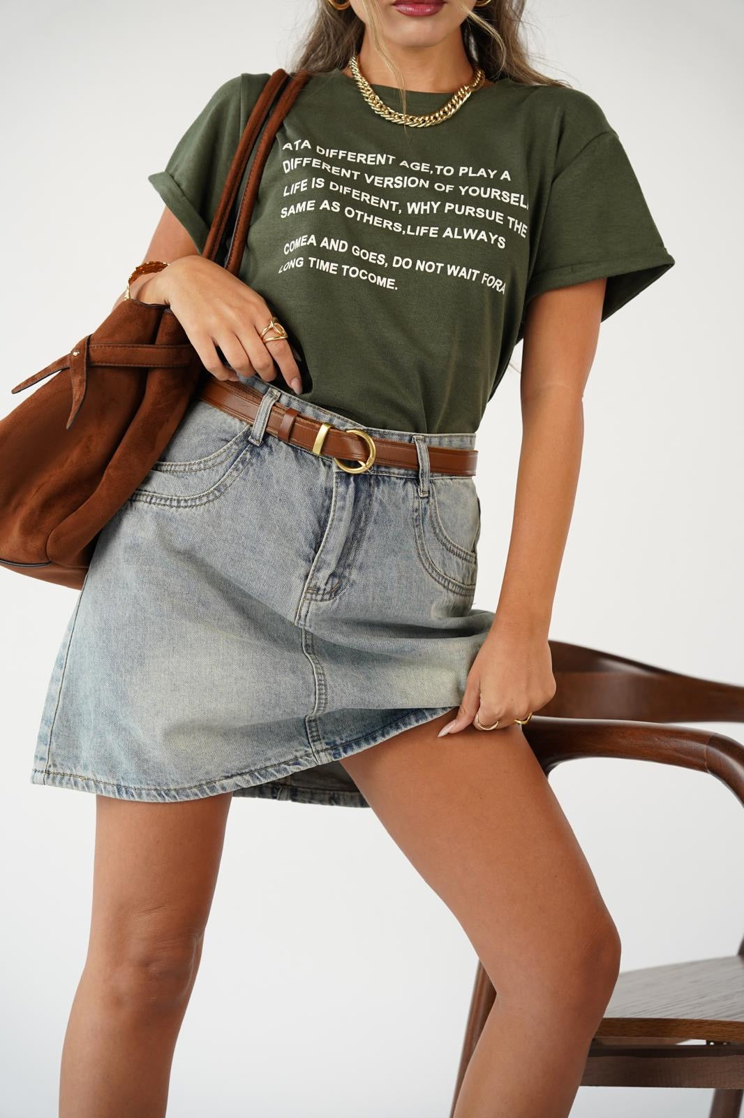 חולצת כיתוב שירלי חולצה RFA