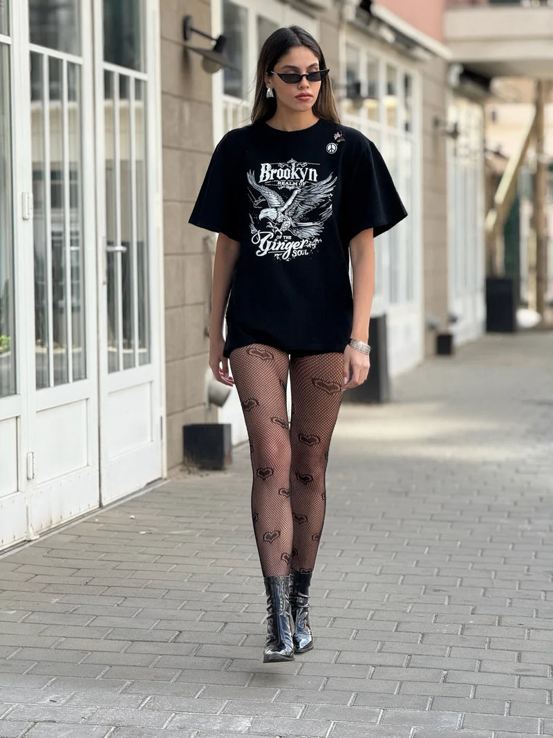 חולצת רוקסן בצבע שחור