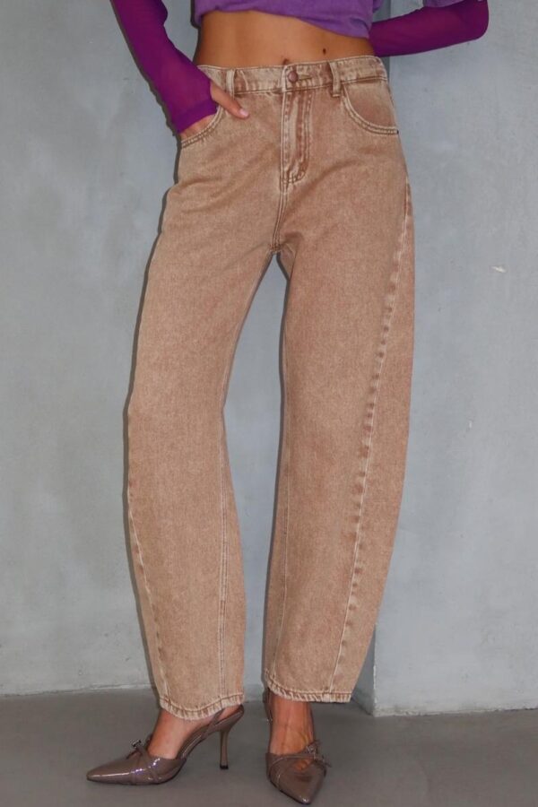 מכנס COTON WASH TATUM קאמל