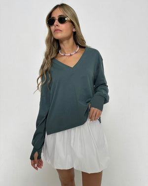 חולצה V-CO חולצה אפור REALTY