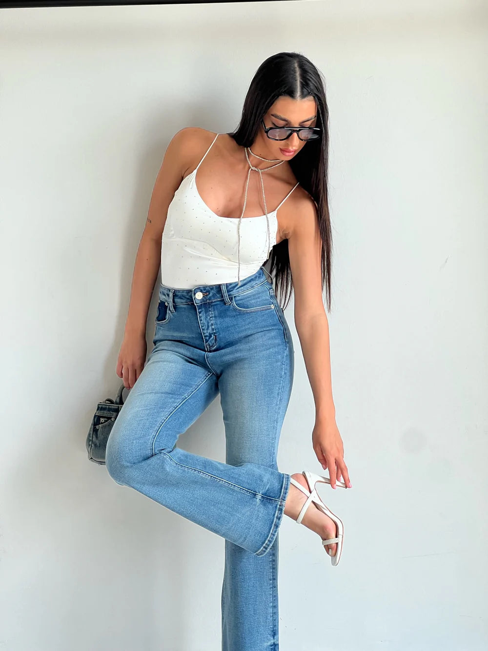 מכנס ג׳ינס מיאל ג׳ינס כחול טיאגו