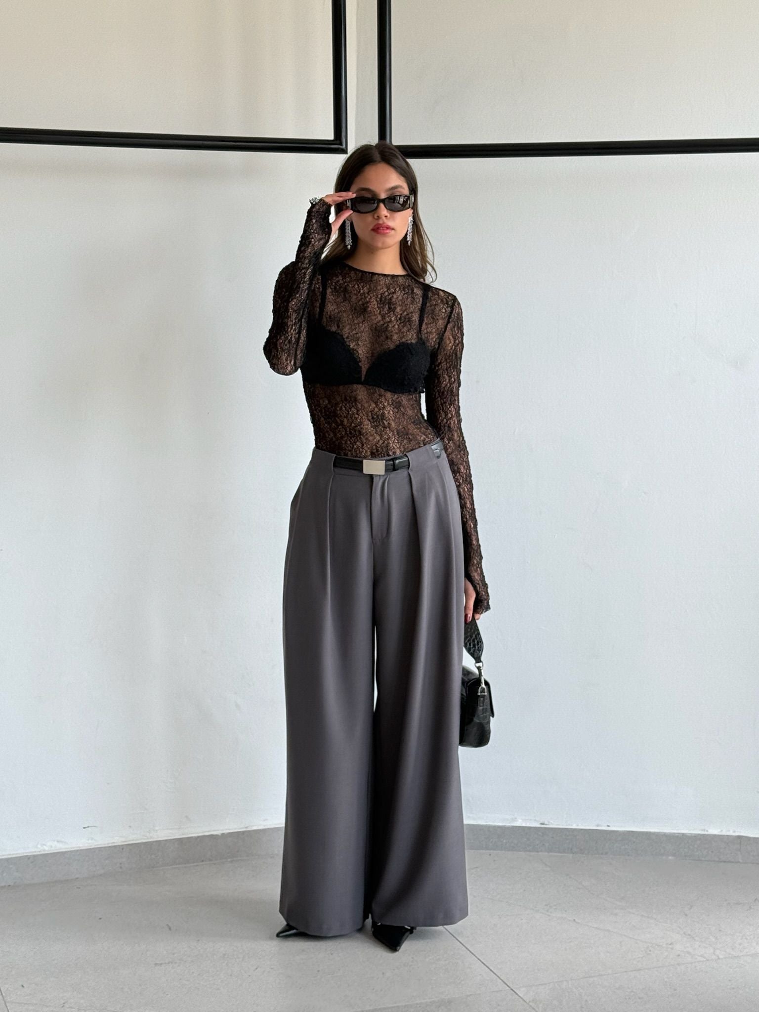 מכנס איזבלה מכנס אפור טיאגו