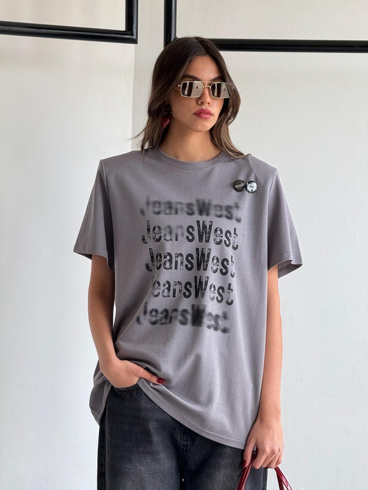 חולצת אמור חולצה אפור טיאגו